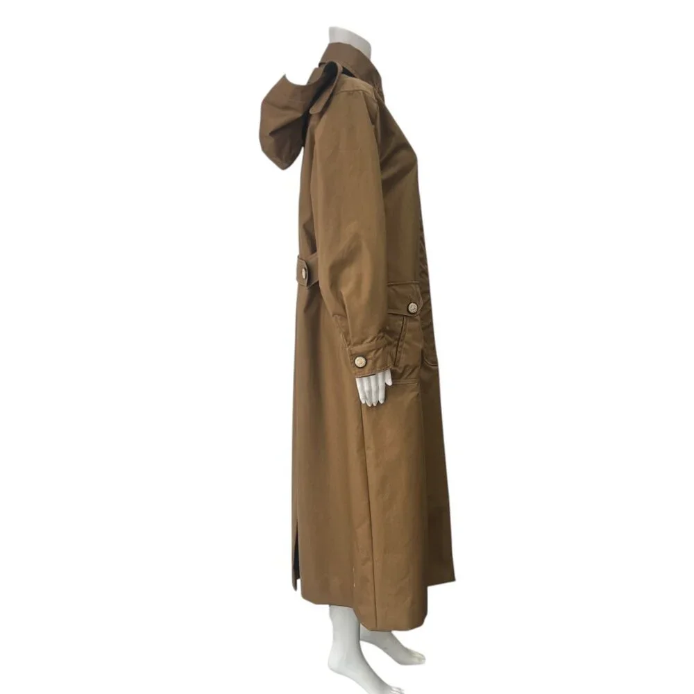 $6000 CHANEL 2020 Resort Brown Camel Trench Coat Jacket size FR 36/4